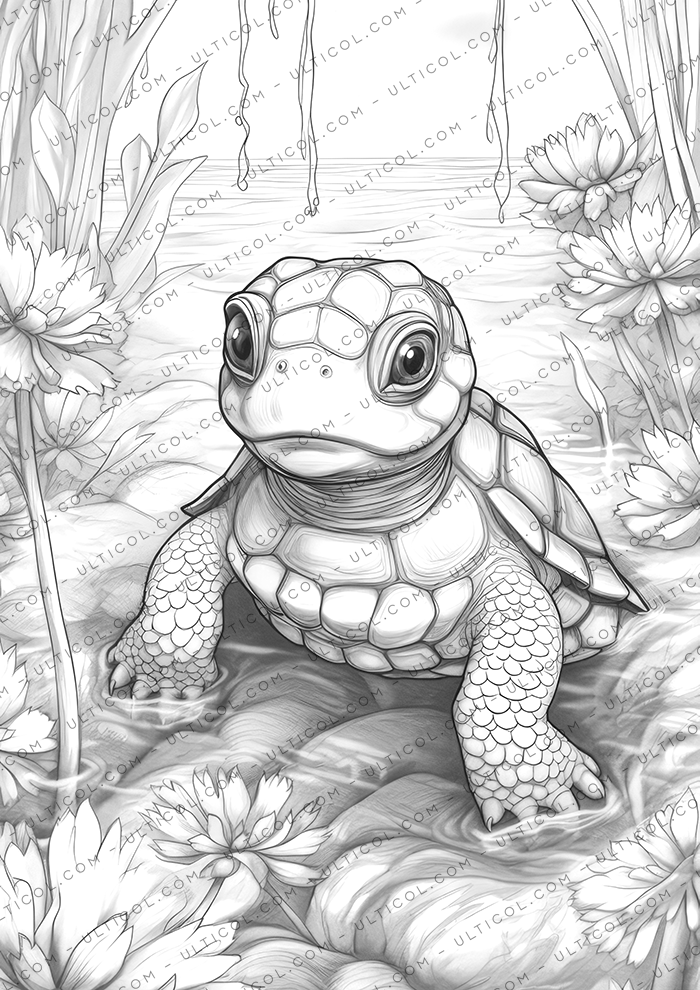 Turtle Coloring Book