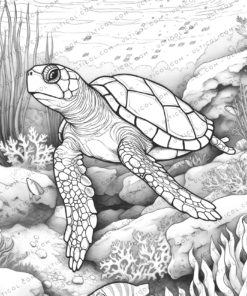 Turtle Coloring Book