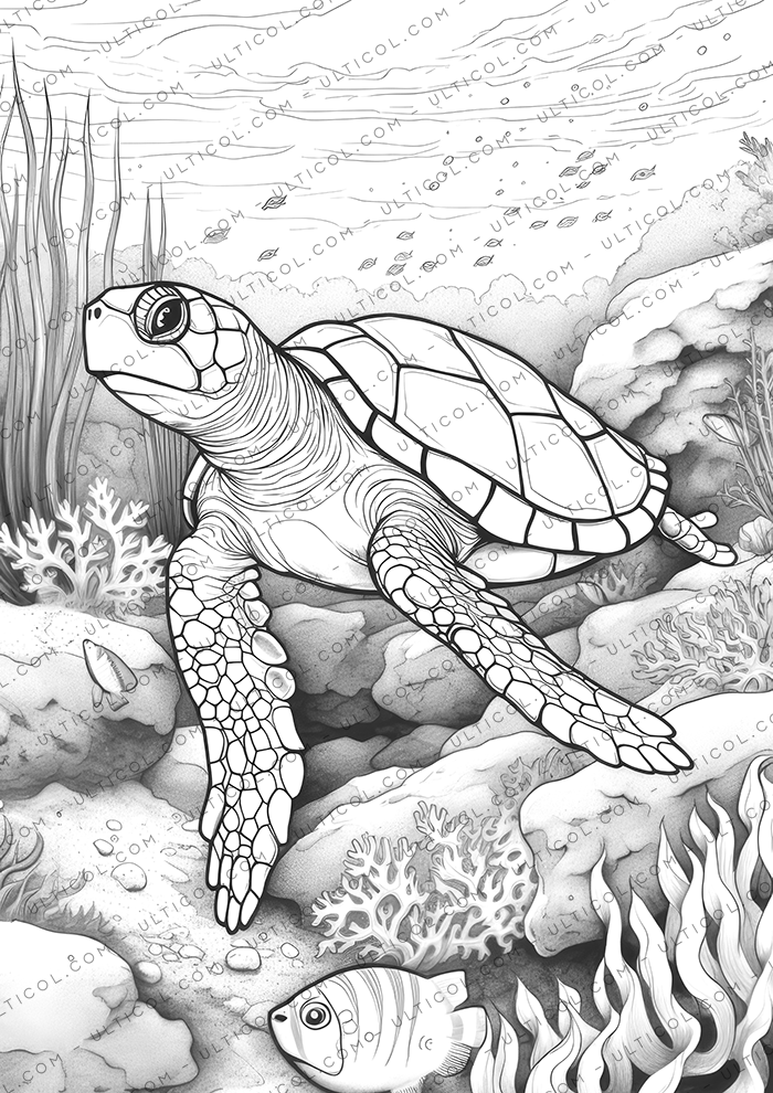 Turtle Coloring Book