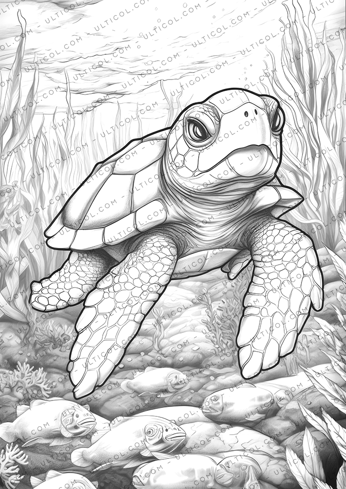 Turtle Coloring Book