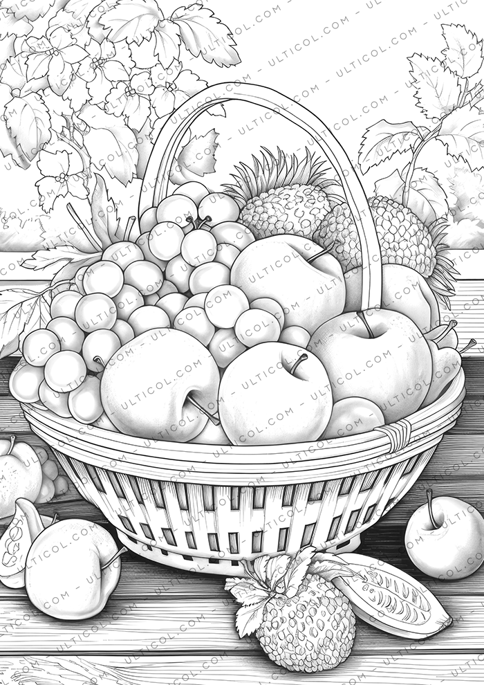 Fruit Basket Coloring