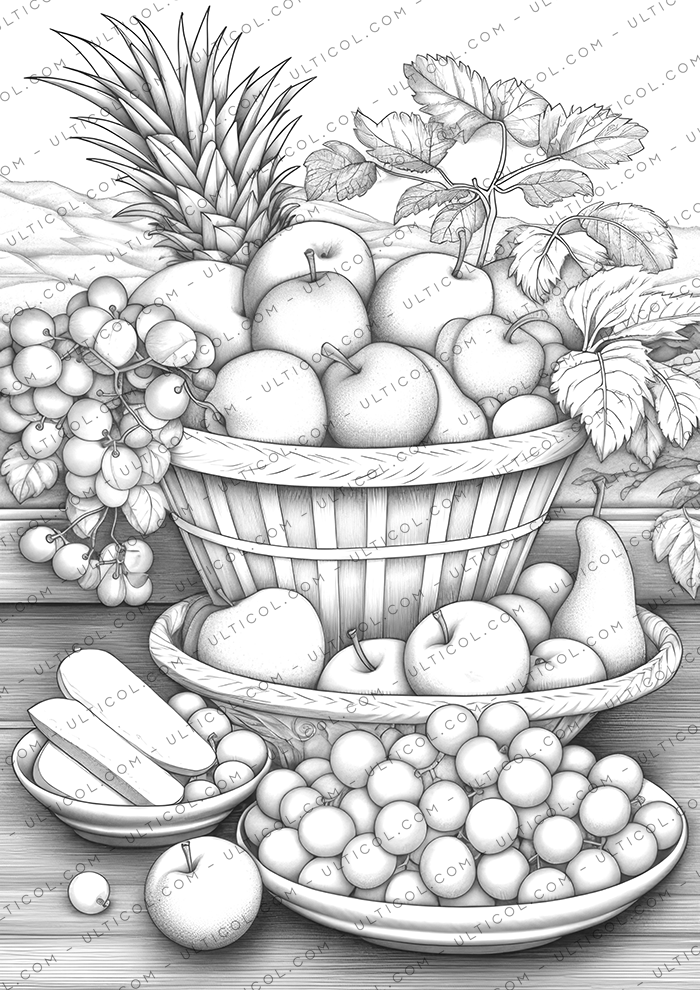 Fruit Basket Coloring