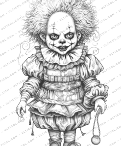 Little Creepy Clowns Coloring Book