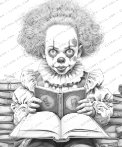 Little Creepy Clowns Coloring Book