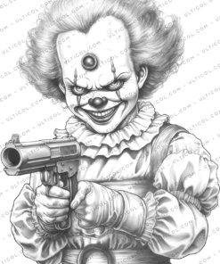 Little Creepy Clowns Coloring Book
