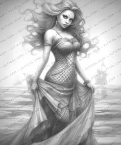 Mermaids Coloring Pages for Adults