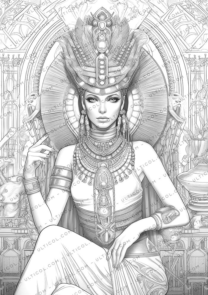 Egyptian Queen Coloring Pages