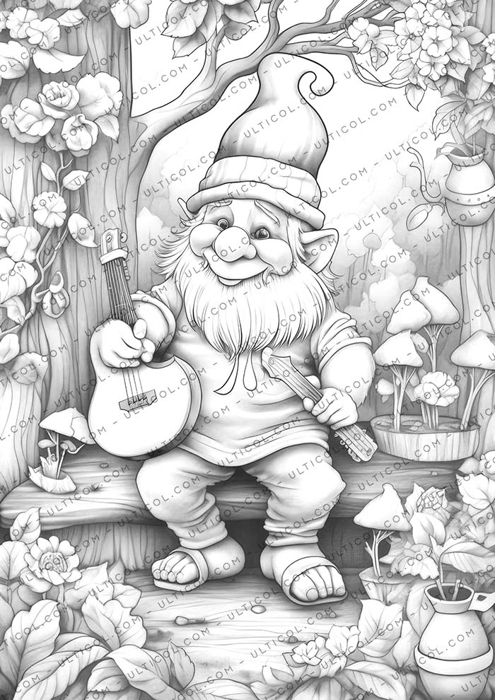 Gnome Melody Coloring