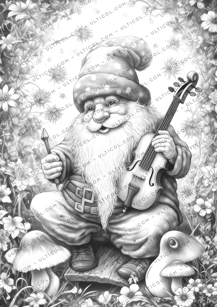 Gnome Melody Coloring