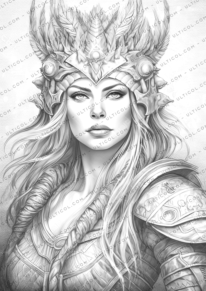 Viking Girls Coloring