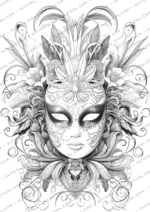 Masquerade Masks Coloring