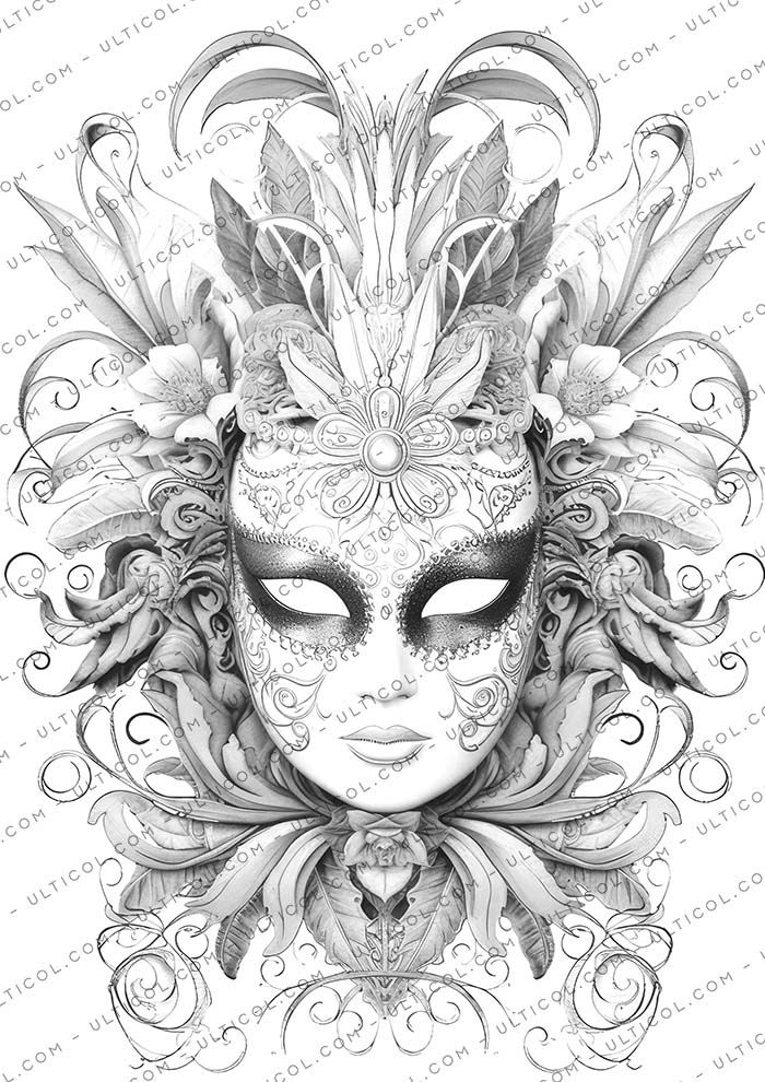 Masquerade Masks Coloring