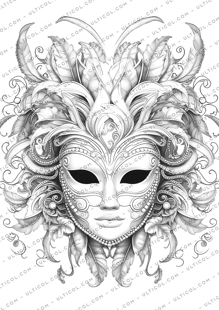 Masquerade Masks Coloring