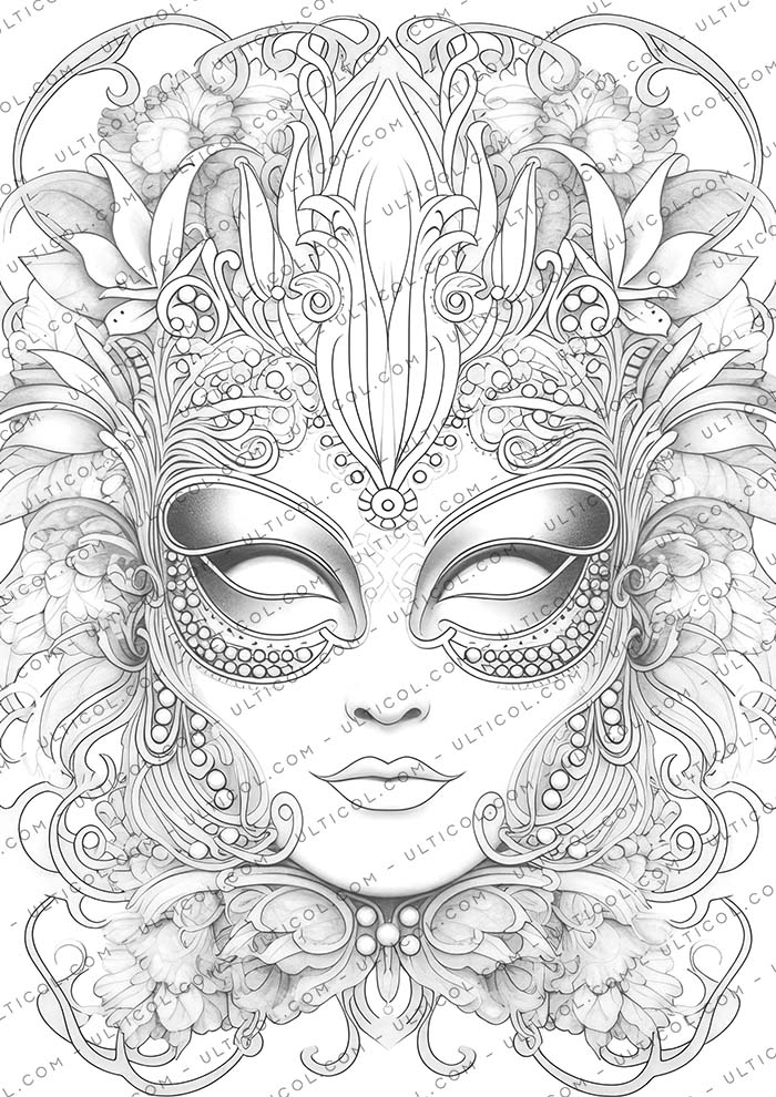 Masquerade Masks Coloring