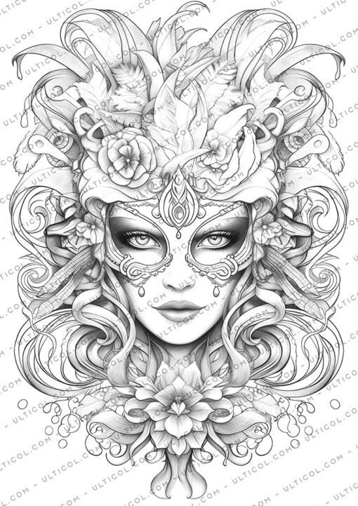 Masquerade Masks Coloring