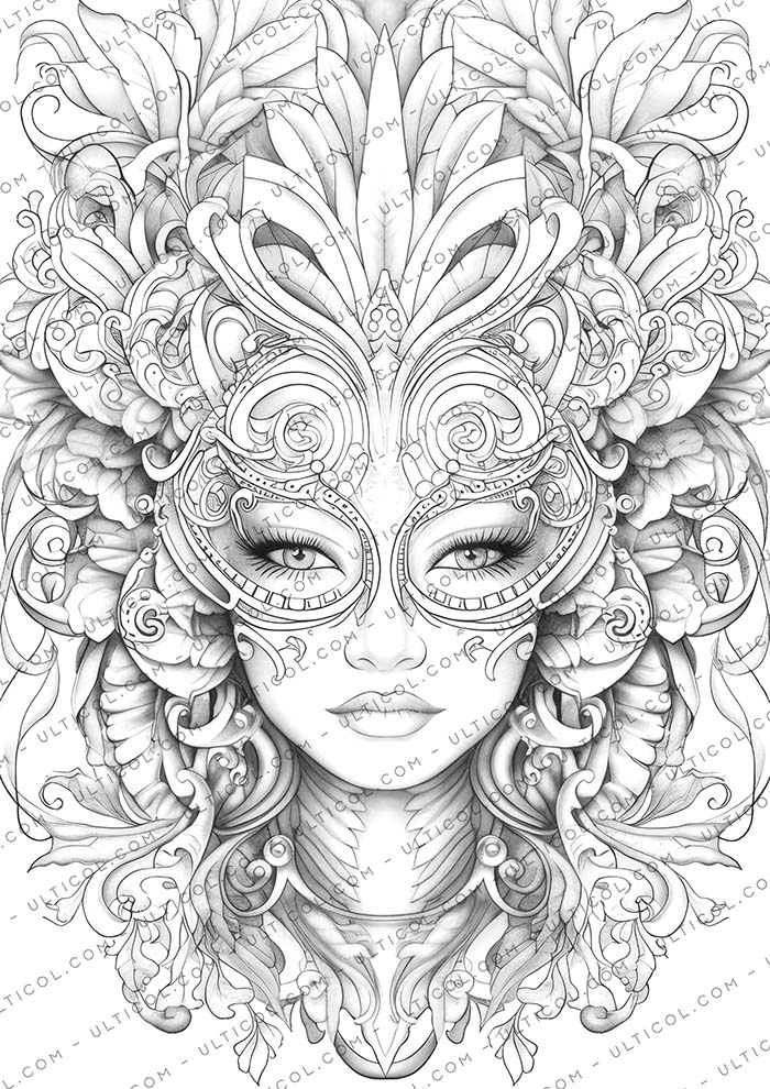Masquerade Masks Coloring