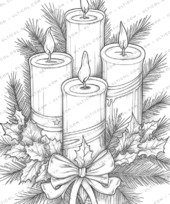 Christmas Candle Coloring