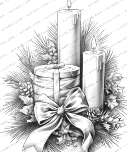 Christmas Candle Coloring