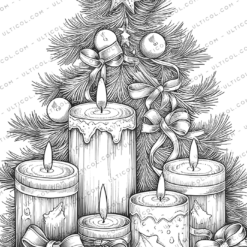 Christmas Candle Coloring
