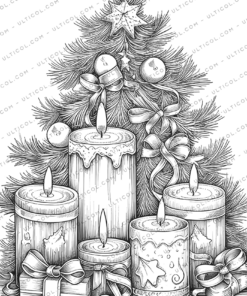 Christmas Candle Coloring