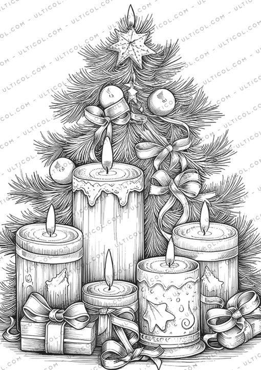 Christmas Candle Coloring