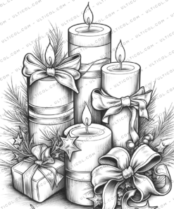 Christmas Candle Coloring
