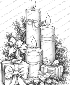 Christmas Candle Coloring