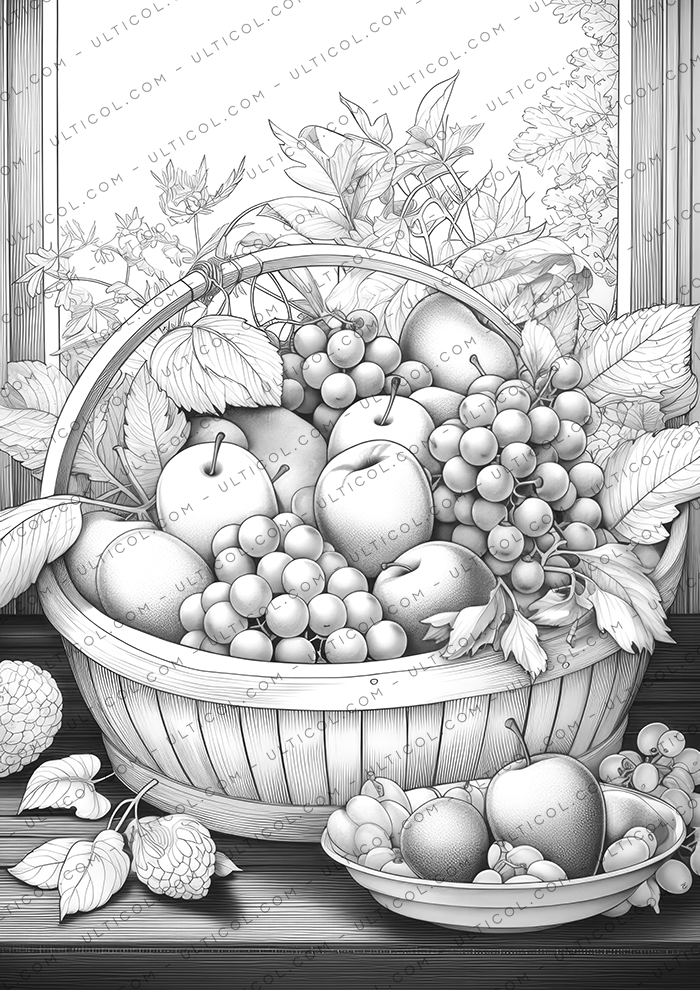 Fruit Basket Coloring