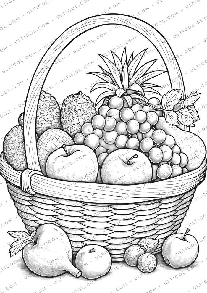 Fruit Basket Coloring