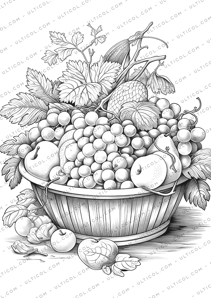 Fruit Basket Coloring