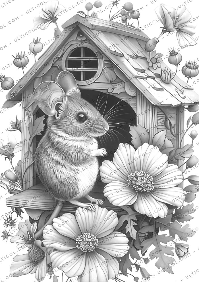Mouse houses Coloring
