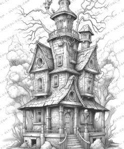 Haunted House Coloring