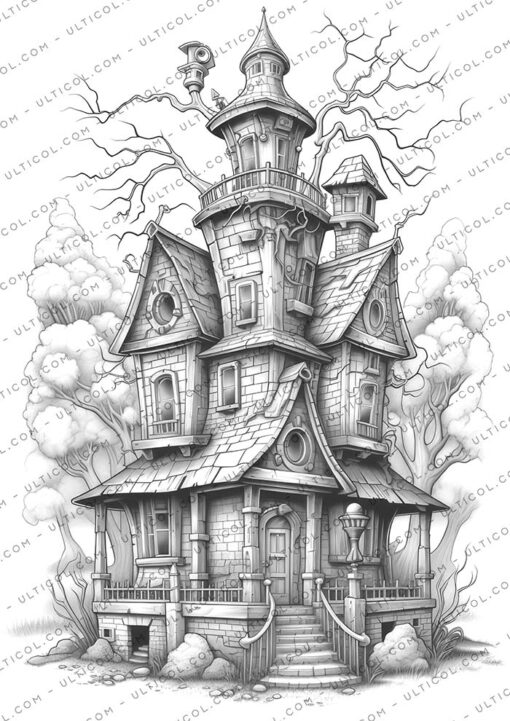 Haunted House Coloring