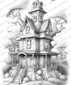 Haunted House Coloring
