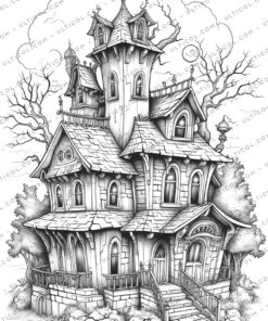 Haunted House Coloring