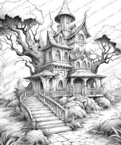 Haunted House Coloring