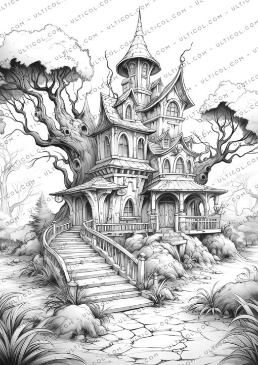 Haunted House Coloring