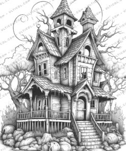 Haunted House Coloring