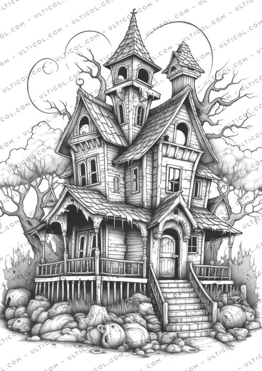 Haunted House Coloring