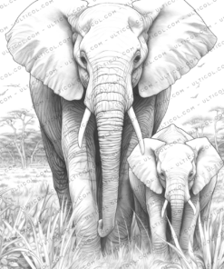 Elephant Coloring Book