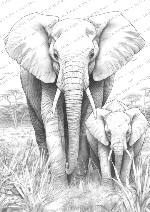 Elephant Coloring Book
