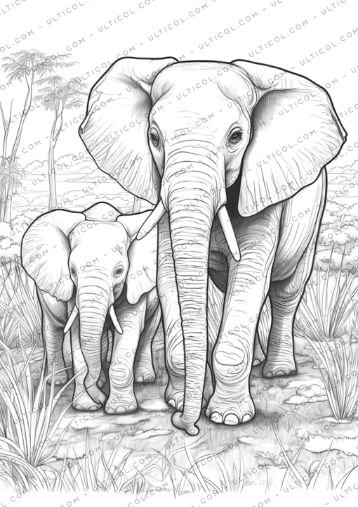 Elephant Coloring Book
