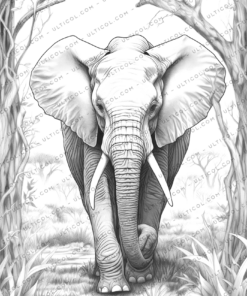 Elephant Coloring Book