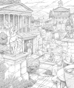 Ancient Greece Coloring Book