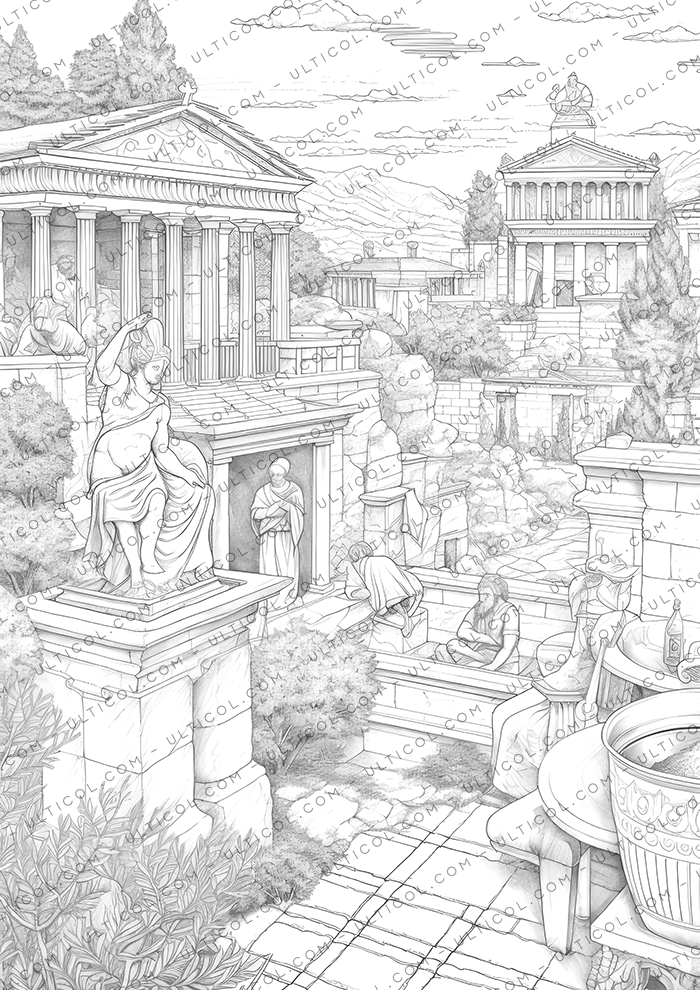 Ancient Greece Coloring Book