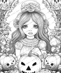 Gothic Girls Coloring Pages