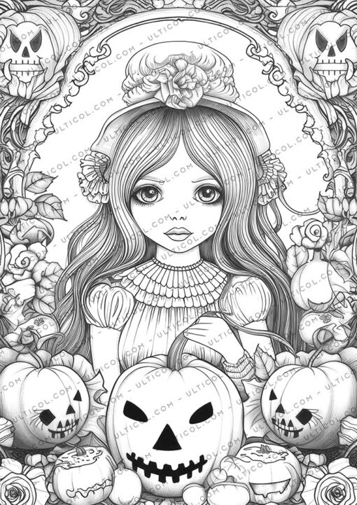 Gothic Girls Coloring Pages
