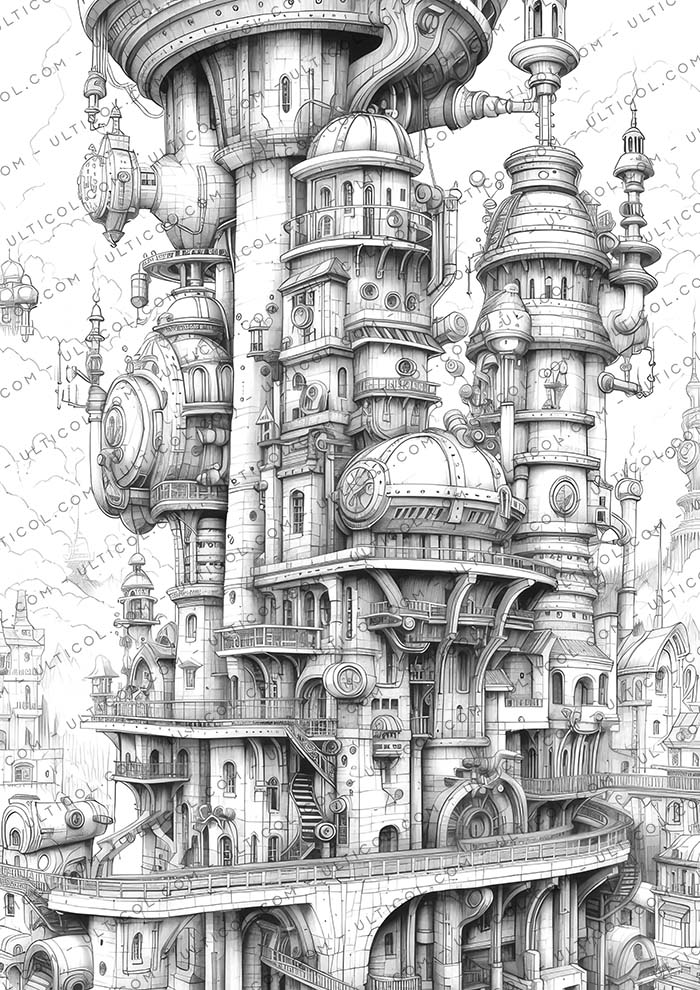Babylon Steampunk Coloring