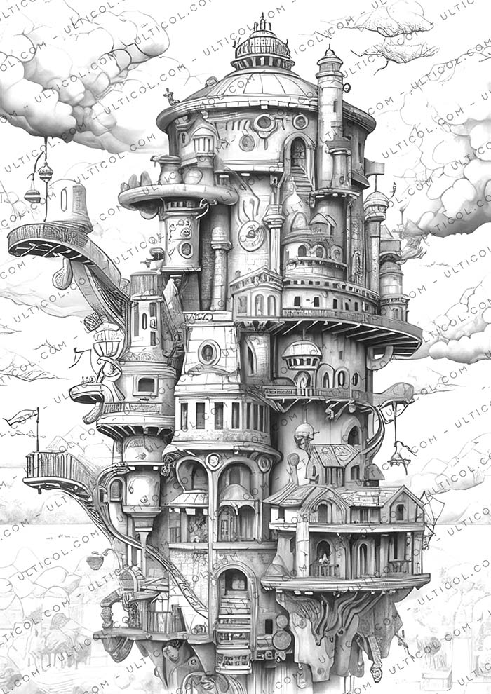 Babylon Steampunk Coloring