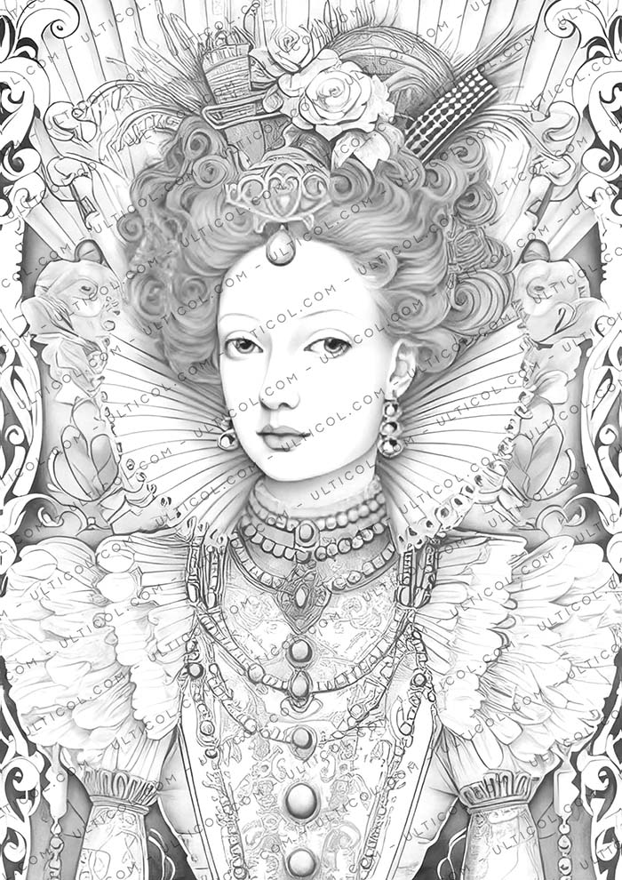 Elizabethan British Royal Coloring